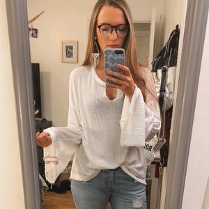 Free People Bell Sleeve Blouse